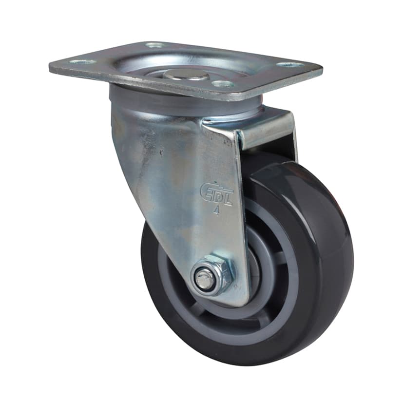 100mm Swivel Plate Castor | Polyurethane Wheel - 200KG Rated