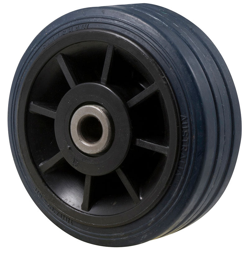 Blue Rubber Wheels Industrial ~ 180KG Rated