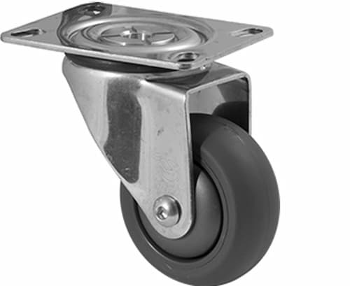 75mm Polyurethane Stainless Steel Castors - 200KG Rated