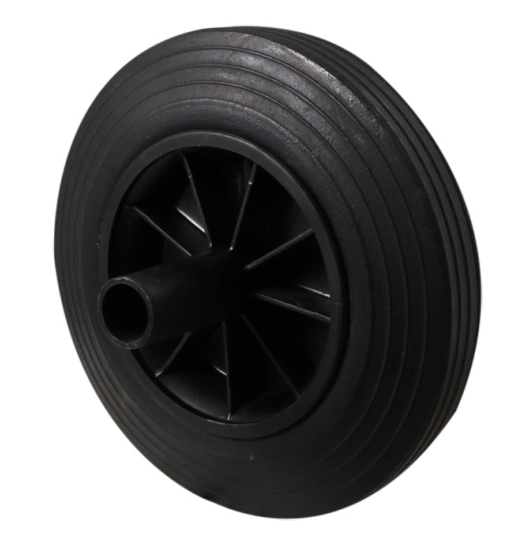 200mm Black Rubber Wheelie Bin Wheel ~ 100KG Rated