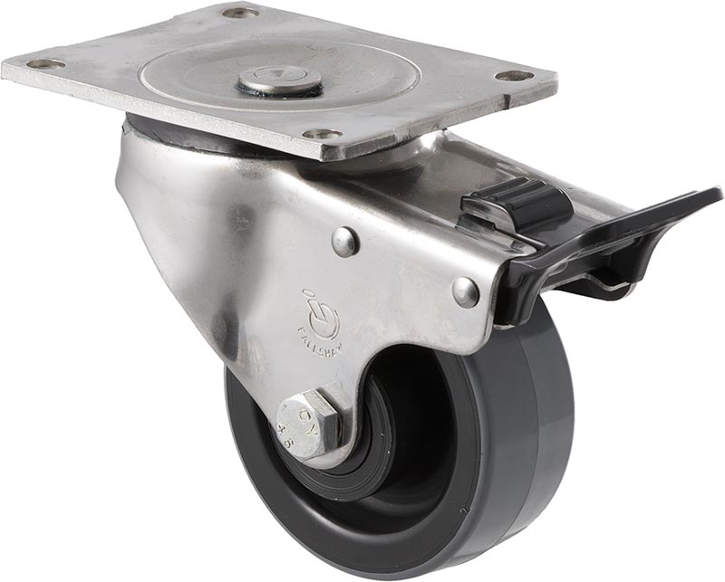 100mm Polyurethane Stainless Steel Castors - 300KG Rated
