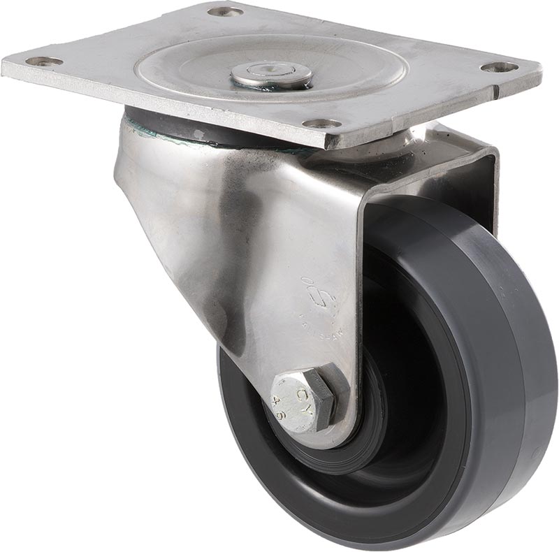 100mm Polyurethane Stainless Steel Castors - 300KG Rated