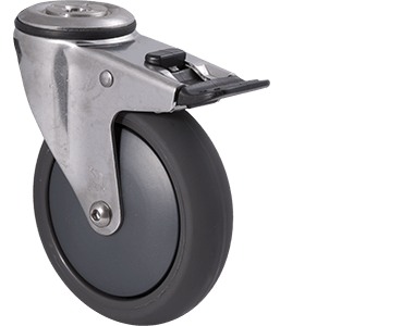 125mm Polyurethane Stainless Steel Castors - 100KG Rated