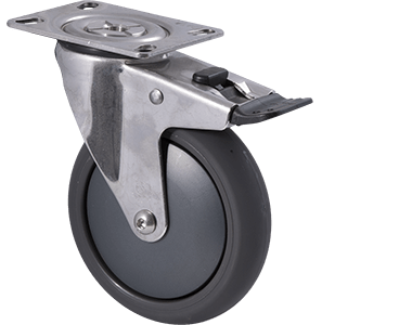 125mm Polyurethane Stainless Steel Castors - 100KG Rated