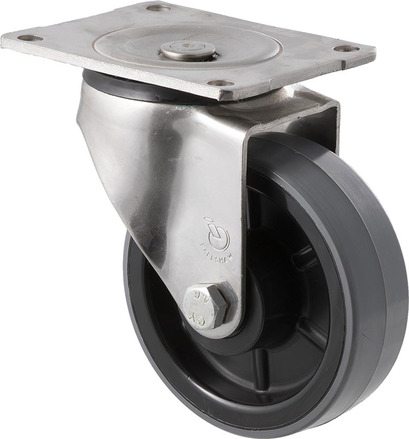 125mm Polyurethane Stainless Steel Castors - 350KG Rated