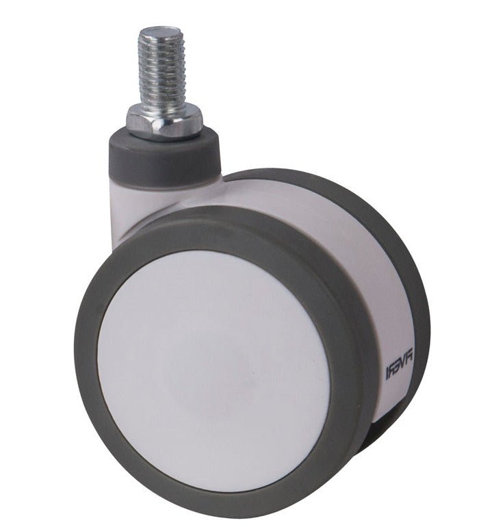 125mm Twin Medical Castor with M12 Thread - 120KG Rated