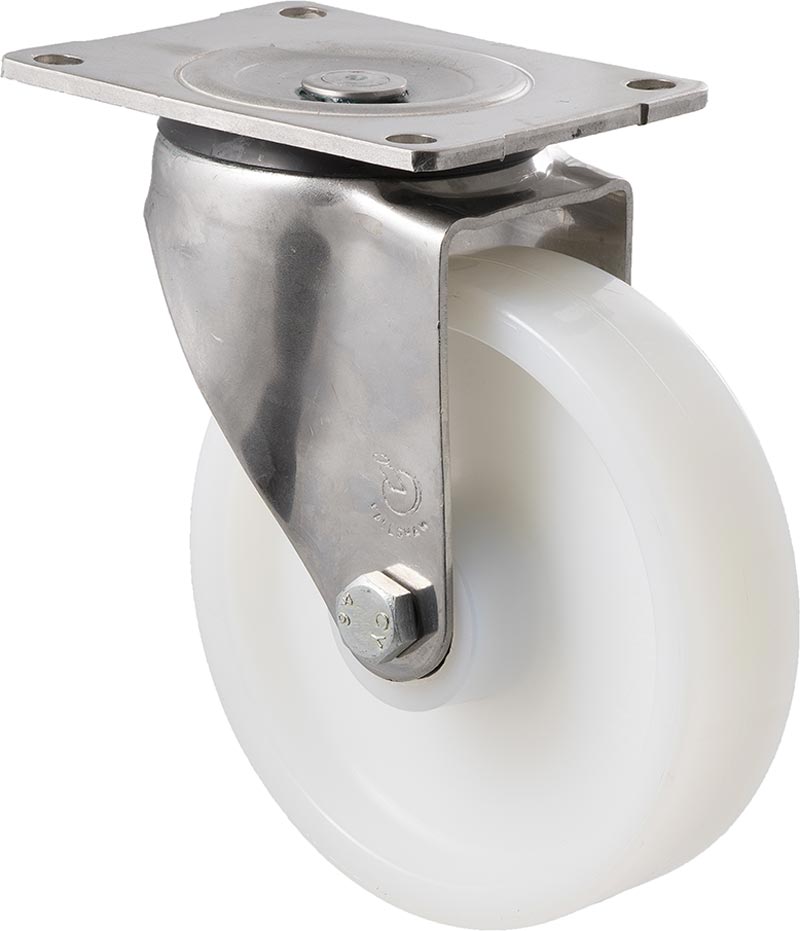 150mm Nylon Stainless Steel Castors - 450KG Rated