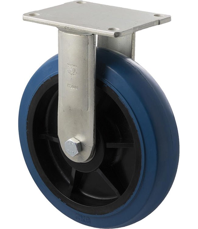 200mm Blue Rubber Castors - 400KG Rated