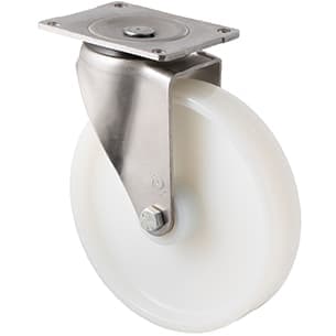 200mm Nylon HD Stainless Steel Castors - 500kg Rated