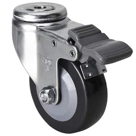 75mm Bolt Hole Total Brake Castor - 60KG Rated