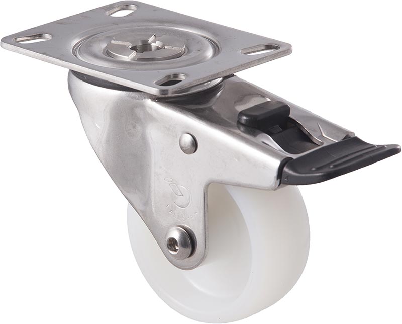 75mm Nylon Stainless Steel Castors - 150KG Rated