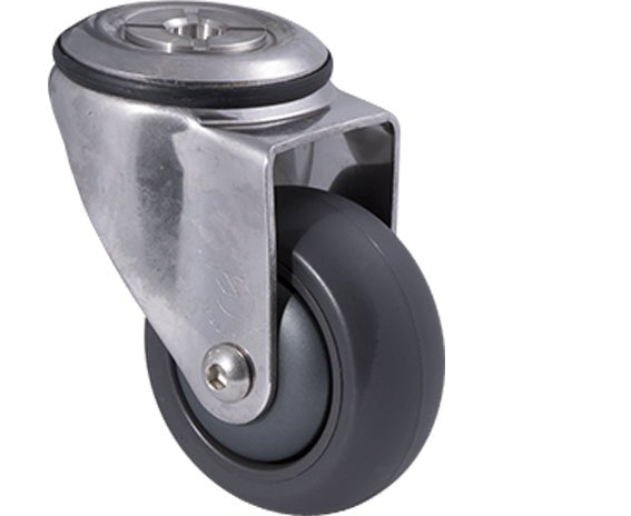 75mm Polyurethane Stainless Steel Castors - 100KG Rated