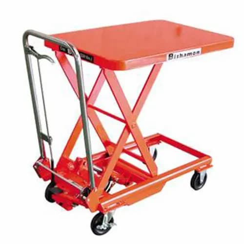 Bishamon BX15 Mobile Hydraulic Scissor Lift Table (150kg Capacity) — 700x450mm Table