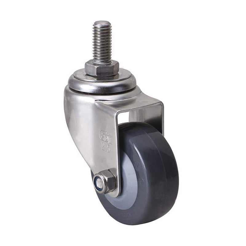 63mm Polyurethane Stainless Steel Threaded Stem Castor – 60kg Rated