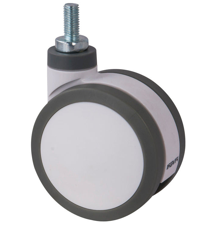 100mm Twin Medical Castor with M12 Thread - 80KG Rated