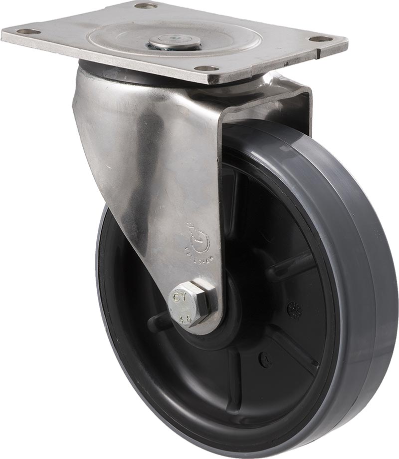 150mm Polyurethane Stainless Steel Castors - 450KG Rated