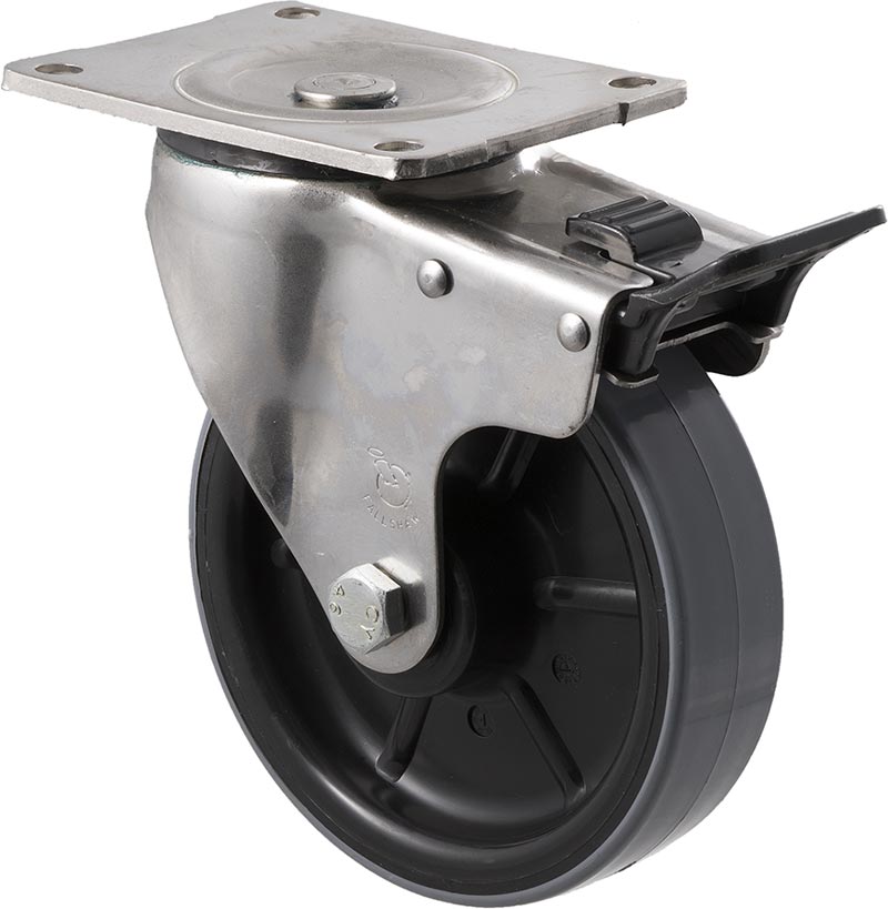 150mm Polyurethane Stainless Steel Castors - 450KG Rated