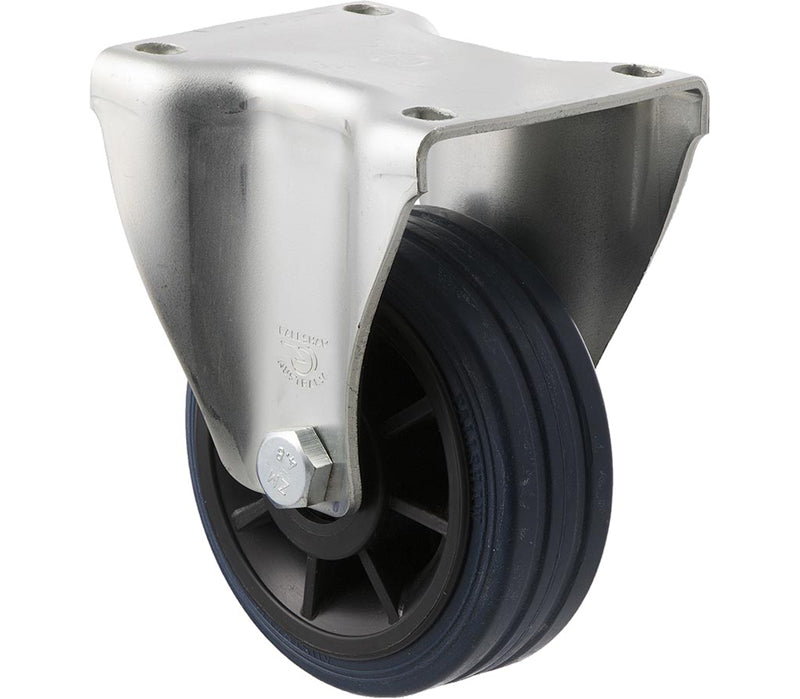 100mm Blue Rubber Industrial Castors - 150KG Rated