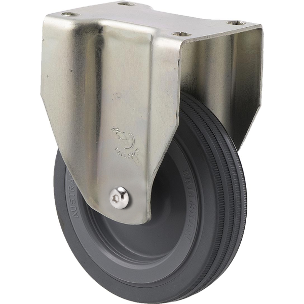 100mm Grey Rubber Light Duty Castor - 50KG Rated