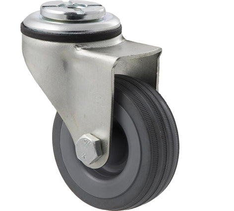 65mm  Grey Rubber Light Duty Castor - 50KG Rated