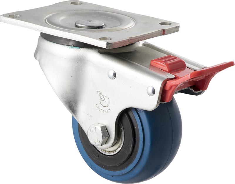 100mm Blue Rubber Castors - 300KG Rated