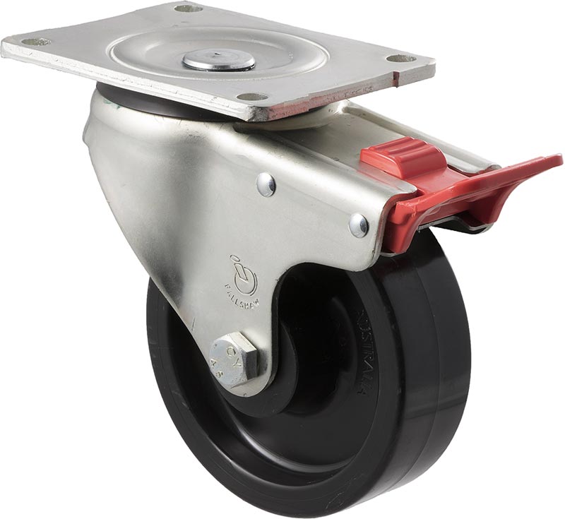 125mm Heavy Duty Industrial Nylon Castors - 400KG Rated