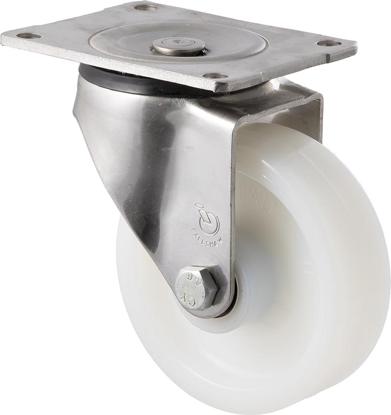 125mm Nylon Stainless Steel Castors - 380KG Rated