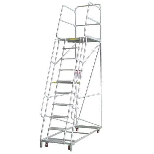 Steel Mobile Order Picking Platform Ladders
