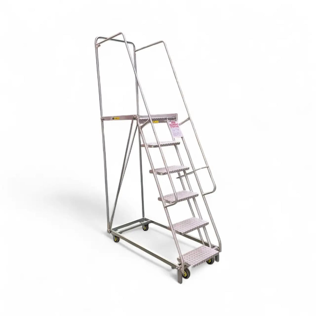 Steel Mobile Order Picking Platform Ladders
