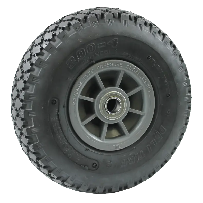 3.00-4 Diamond Tread Pneumatic Wheel with Flange Bearing