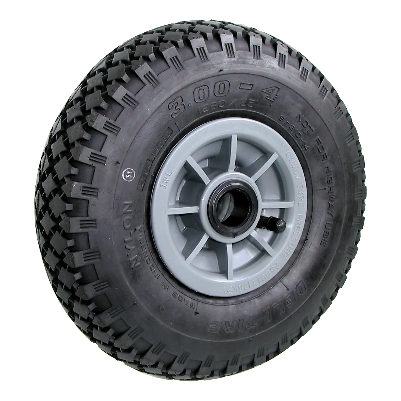 3.00-4 Diamond Tread Pneumatic Wheel