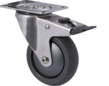 100mm Polyurethane Stainless Steel Castors - 100KG Rated