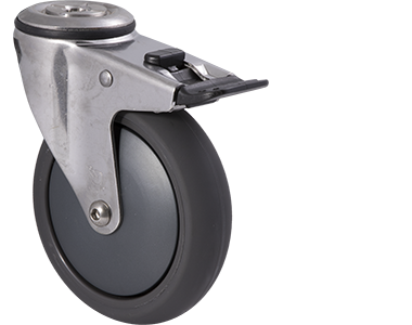 125mm Polyurethane Stainless Steel Castors - 100KG Rated