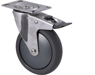 125mm Polyurethane Stainless Steel Castors - 100KG Rated