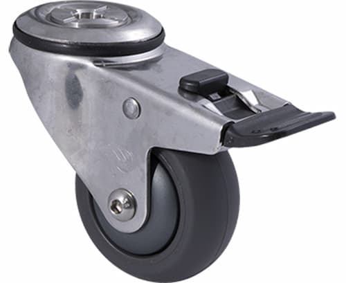 75mm Polyurethane Stainless Steel Castors - 200KG Rated