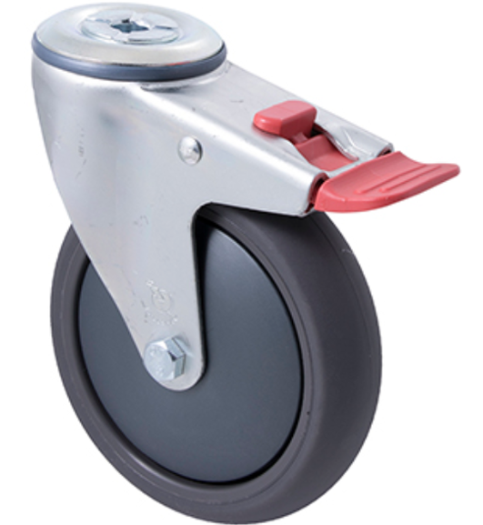 125mm Polyurethane Wheel Castors - 100KG Rated