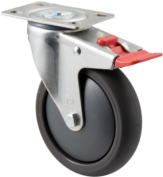 125mm Polyurethane Wheel Castors - 100KG Rated