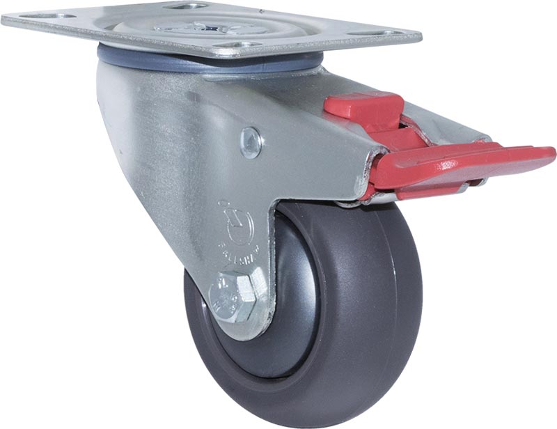 75mm Polyurethane Wheel Castors - 100KG Rated