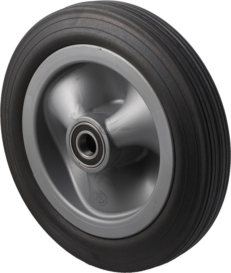 Black Rubber Tyre Utility Wheel ~ 150KG Rated
