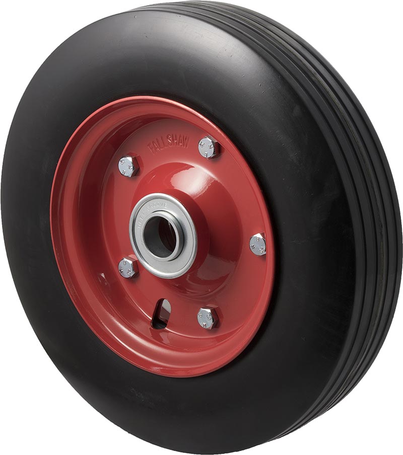 280mm Black Rubber Tyre Wheel - 200KG Rated