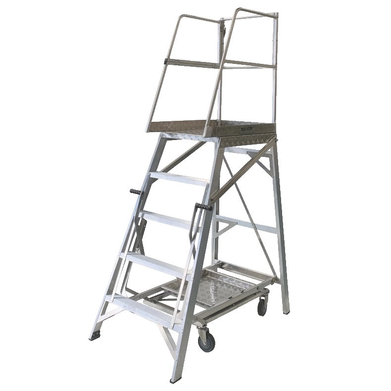Aluminium Mobile Order Picking Platform Ladders