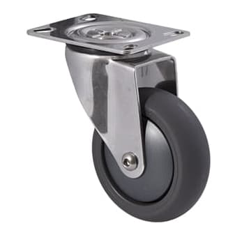 100mm Polyurethane Stainless Steel Castors - 200KG Rated
